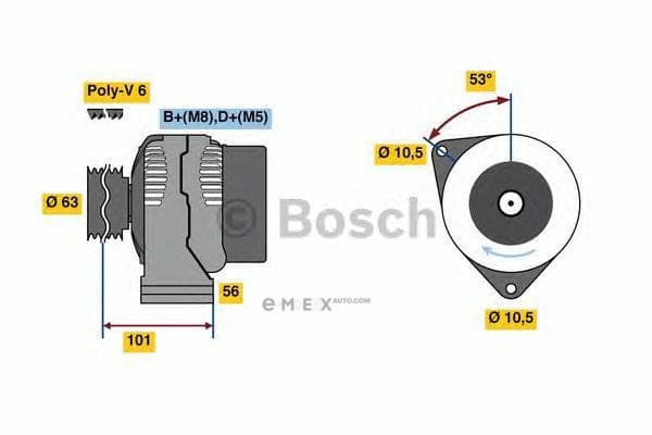 OEM DREHSTROMLICHTMASCHINE I.A. 0986039760