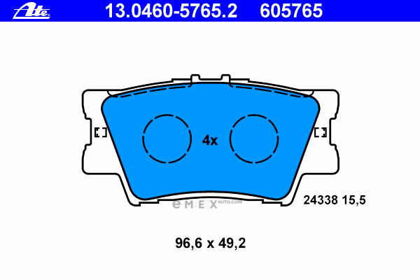 OEM PAD KIT, DISC BRAKE 13046057652