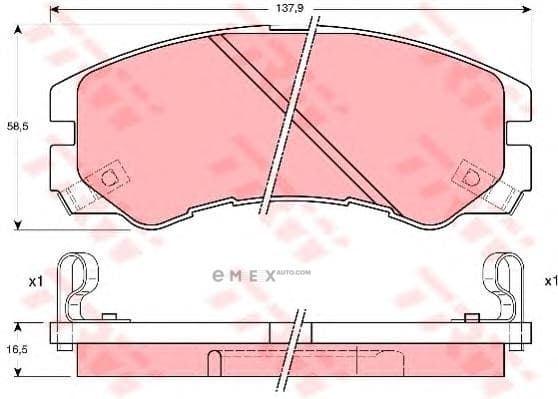 OEM PAD KIT, DISC BRAKE GDB1186