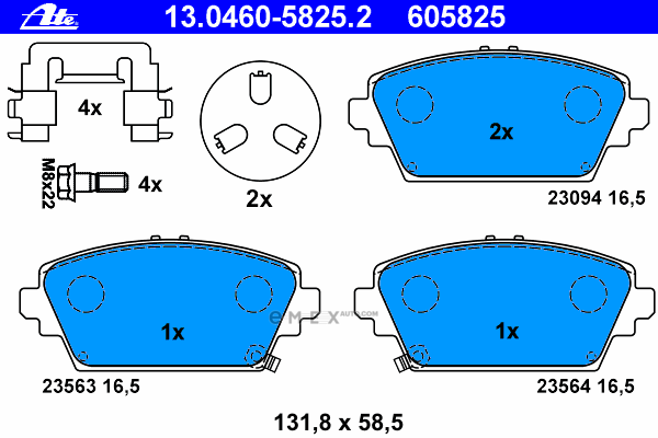 OEM PAD KIT, DISC BRAKE 13046058252