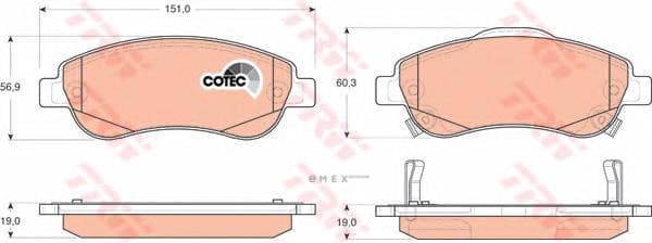 OEM PAD KIT, DISC BRAKE GDB3445