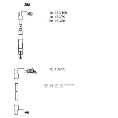 OEM WIRES FOR SPARK PLUGS 258