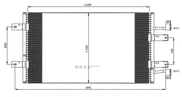 OEM RADIATOR ASSY, A/C 35900