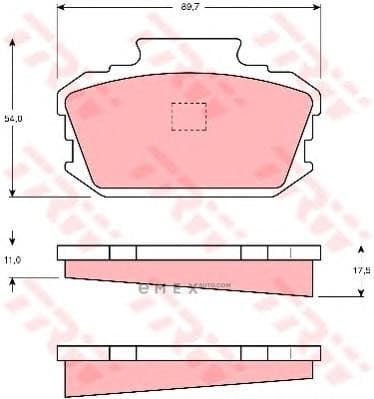 OEM PAD KIT, DISC BRAKE GDB116