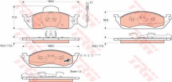 OEM PAD KIT, DISC BRAKE GDB1378