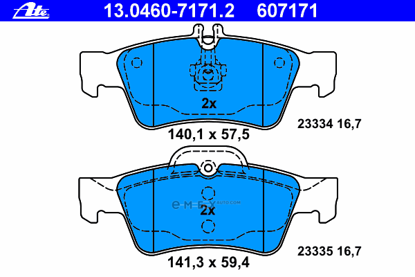 OEM PAD KIT, DISC BRAKE 13046071712