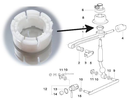 OEM BUSHING, PLASTIC 25111220600