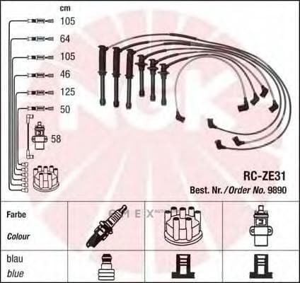 OEM WIRES FOR SPARK PLUGS 9890