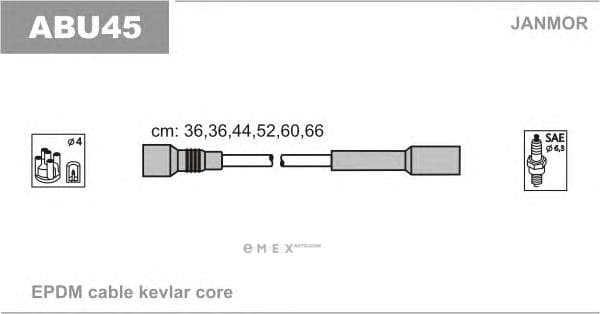 OEM WIRES FOR SPARK PLUGS ABU45