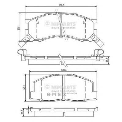 OEM PAD KIT, DISC B J3602050