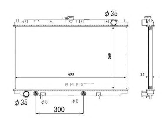 OEM RADIATOR ASSY, A/C 53695