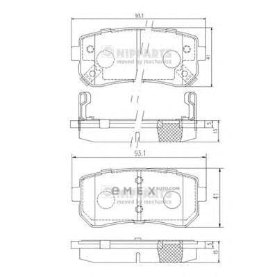 OEM NIPPARTS BRAKE PADS J3610512