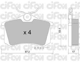 OEM PAD KIT, DISC BRAKE 8221001