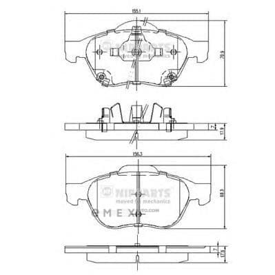 OEM NIPPARTS BRAKE PADS J3602115