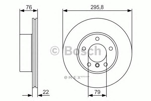 OEM BRAKE DISC FRT-5(E39) 0986479R72