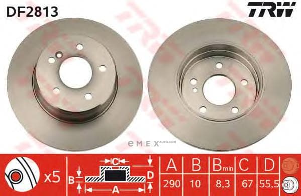 OEM BRAKE ROTOR DF2813