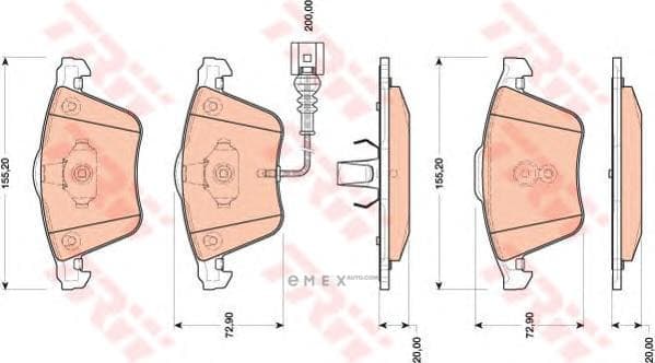 OEM PAD KIT, DISC BRAKE GDB1809