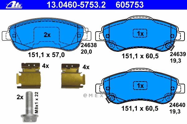 OEM PAD KIT, DISC BRAKE 13046057532