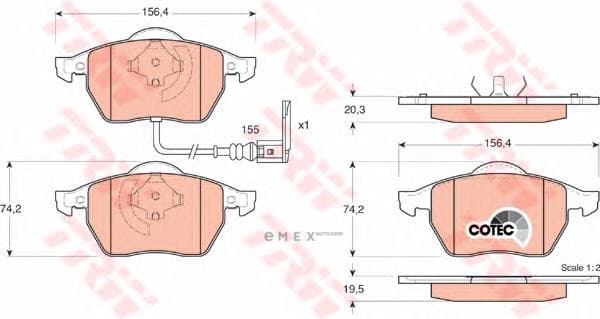 OEM PAD KIT, DISC BRAKE GDB1403