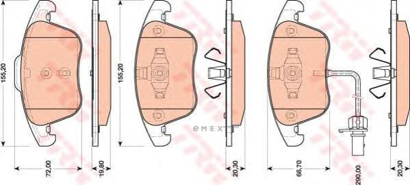 OEM PAD KIT, DISC BRAKE GDB1814