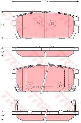 OEM PAD KIT, DISC BRAKE GDB3296