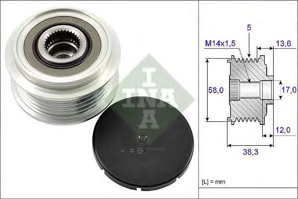 OEM PULLEY ASSY, ALTERNATOR 535018410