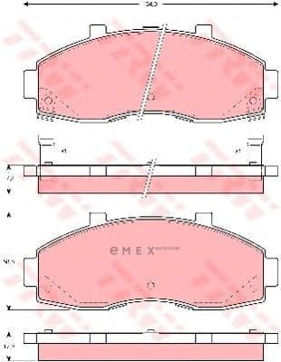 OEM SHOE KIT, DRUM BRAKE GDB3263