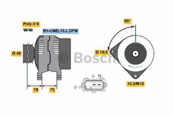 OEM DREHSTROMLICHTMASCHINE I.A. 0986041810