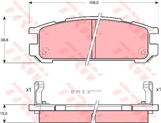 OEM PAD KIT, DISC BRAKE GDB990