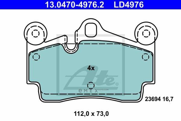 OEM PAD KIT, DISC BRAKE 13047049762