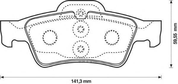 OEM PAD KIT, DISC BRAKE 571989JC