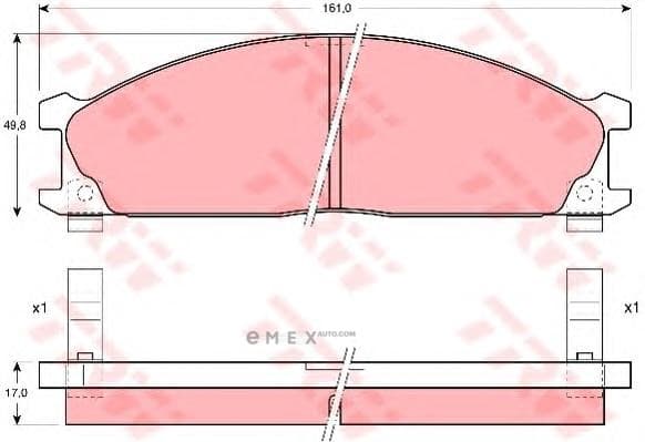 OEM PAD KIT, DISC BRAKE GDB766