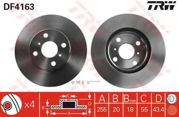 OEM BRAKE ROTOR DF4163