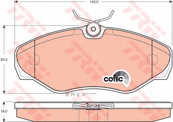 OEM PAD KIT, DISC BRAKE GDB1478