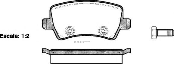 OEM Brake Pad Set, disc brake 123600