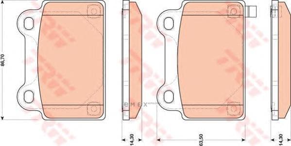 OEM PAD KIT, DISC BRAKE GDB3488