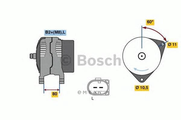 OEM DREHSTROMLICHTMASCHINE I.A. 0986049950