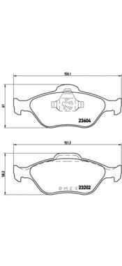 OEM Front Brake Pad Set, Disc Brake P24055