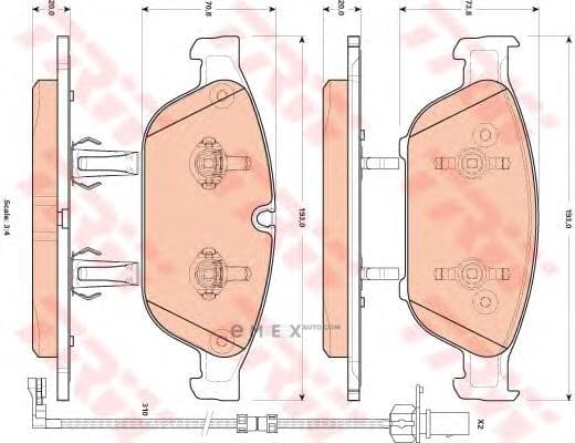 OEM BRAKE PAD SET/A6/A7/A8 GDB1897