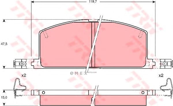 OEM PAD KIT, DISC BRAKE GDB323