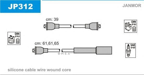 OEM WIRES FOR SPARK PLUGS JP312