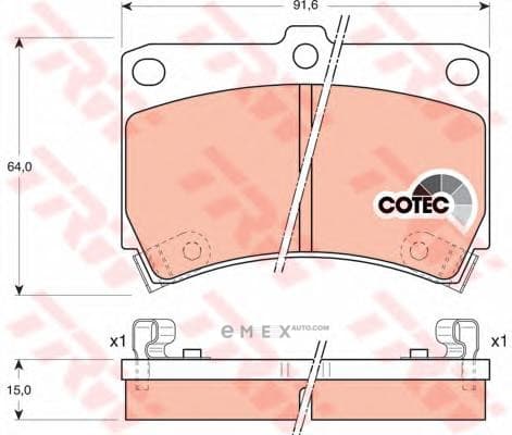 OEM PAD KIT, DISC BRAKE GDB1024