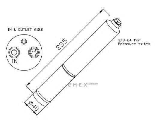 OEM RECEIVER TANK, AIR CONDITIONER 33224