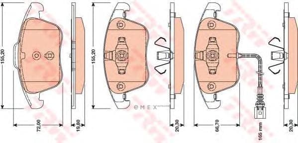 OEM PAD KIT, DISC BRAKE GDB1762