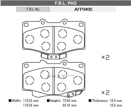 OEM PAD KIT, DISC BRAKE AFP340S