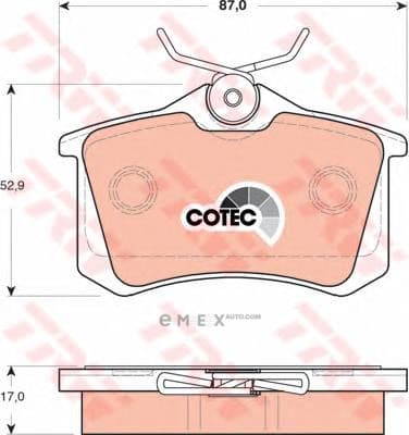 OEM PAD KIT, DISC BRAKE GDB1504