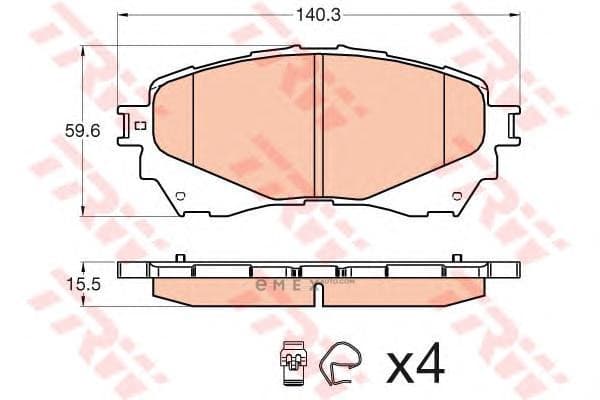 OEM PAD KIT, DISC BRAKE GDB3580