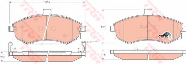 OEM PAD KIT, DISC BRAKE GDB3378