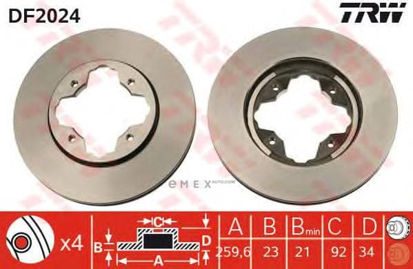 OEM BRAKE ROTOR DF2024