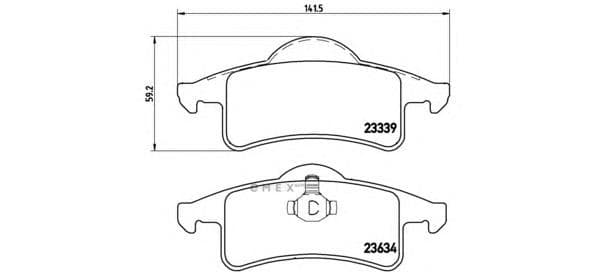 OEM PAD KIT, DISC BRAKE P37006